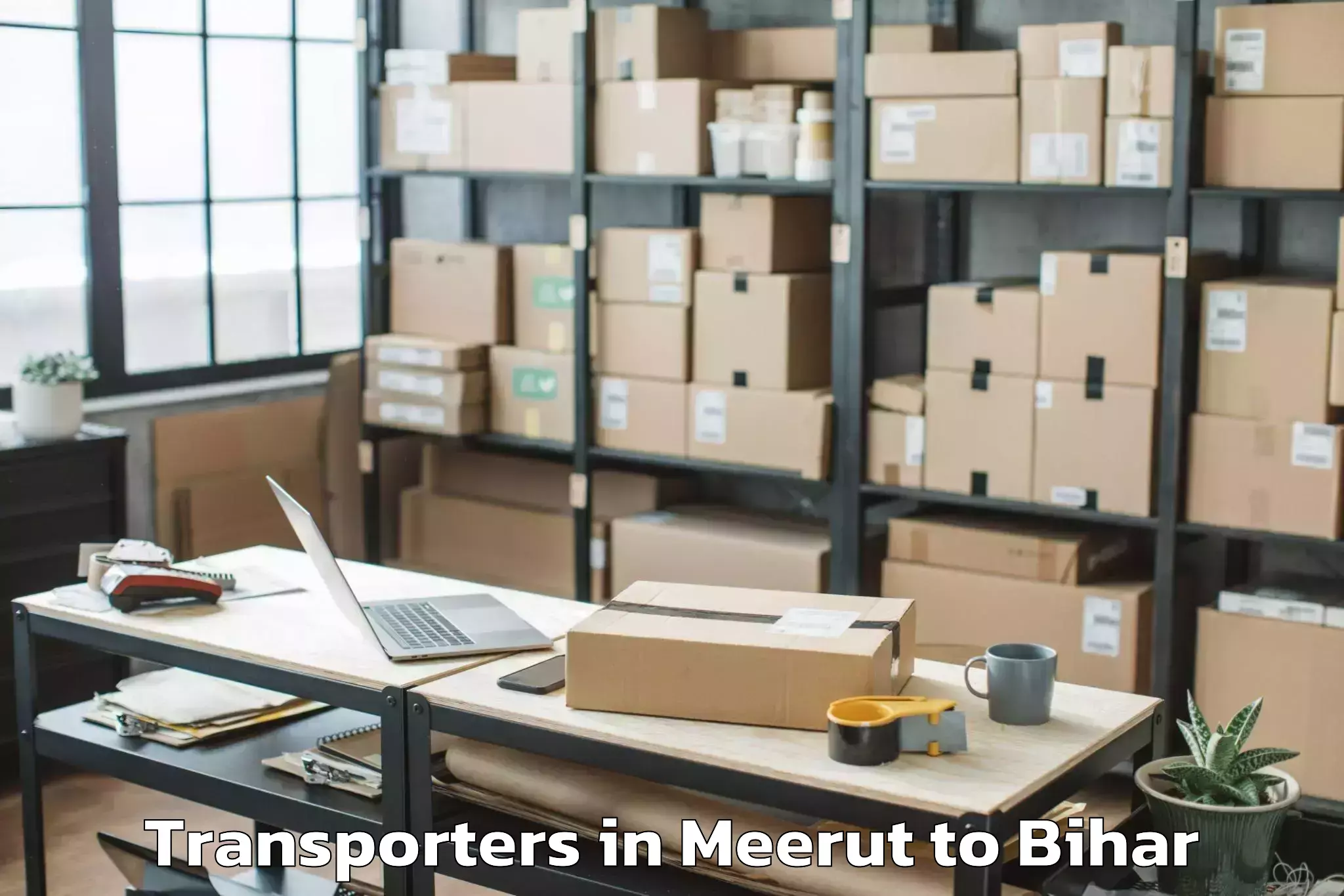 Easy Meerut to Purnahiya Transporters Booking